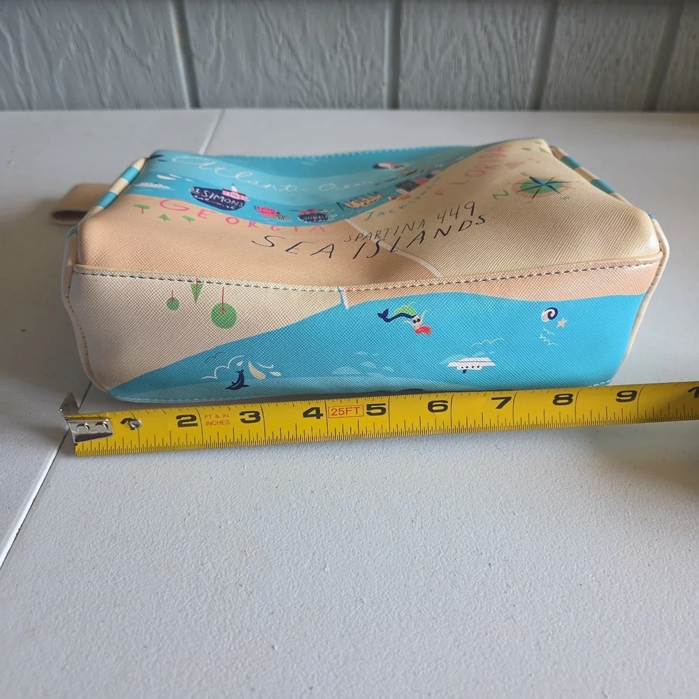 SPARTINA 449 Carry All Travel Makeup Case Daufuskie Island Coated Vinyl NWT